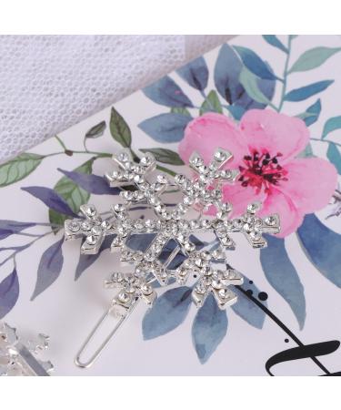 TOVINANNA Snowflake Rhinestone Hairpins Sparkly Rhinestone Hair Barrettes Bridal Hair Clips Hair Decor Accessories Snowflake Hair Barrette Crystal for Holiday Party Women - Buy Online on GoSupps.com