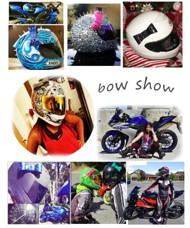 3T-Sister Handmade Arch Nodes for Helmets | Sparkle Glitter Bike & Motorcycle Accessories | Red Hinge Knot Decoration - Buy Online on GoSupps.com