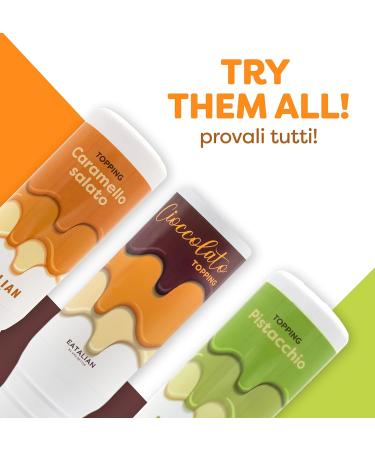 Eatalian by AMZ Better Salted Caramel Topping 300g | Sweet Protein Cream | Made in Italy | Ideal for Ice Cream & Desserts - Buy Online on GoSupps.com