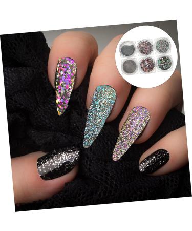 FOMIYES Poudre Paillettes Ongles R fl chissante Couleurs Brillant Cristaux Nail Art Manucure D coration Effet Flash Lumineux - Buy Online on GoSupps.com