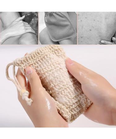 yanwuwa 10Pcs Natural Soap Bags for Foaming Soap Bars Shower Massage Soap Making at Home - Buy Online on GoSupps.com