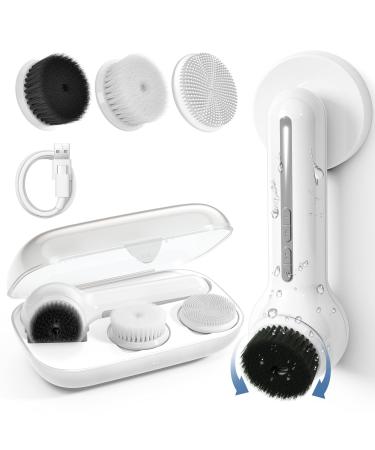Electric Facial Cleansing Brush: Face Brushes for Cleansing and Exfoliating - Spin Face Cleansing Brush with Wall Holder - Rechargeable Face Scrubber with 6 Speeds Adjustment (YM-1766-new)