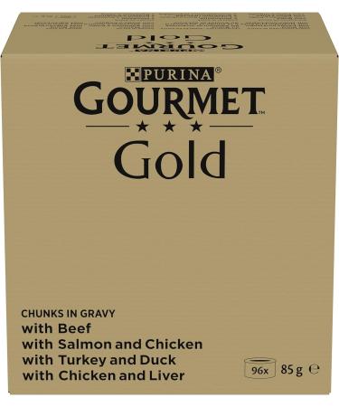 Buy Nestl Purina Gourmet Gold Tarte H ppchen in Sauce Cat Food - 96 Pack (Beef Salmon Chicken Turkey & Duck) | Premium Wet Cat Food for International Shipping - Buy Online on GoSupps.com