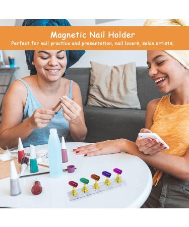 10pcs Acrylic Nail Art Display Stand with 3 Bases Nail Art Holder Base Crystal Nail Art Stand Magnetic for Nail Art Skills Practice Stand DIY Nail Art Nail Art Tools Art Salon Gold - Buy Online on GoSupps.com
