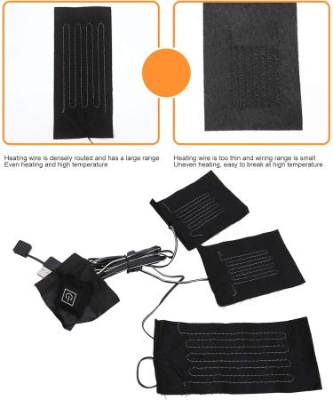 8-in-1 USB Electric Heating Cushion Waterproof 3 Temperature Levels for Winter Indoor & Outdoor Camping - Buy Online on GoSupps.com