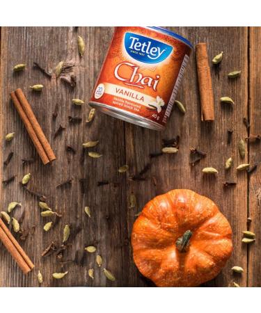 Tetley Chai Vanilla Black Tea - 20 Tea Bags 40 Grams Contains Caffeine - Buy Online on GoSupps.com