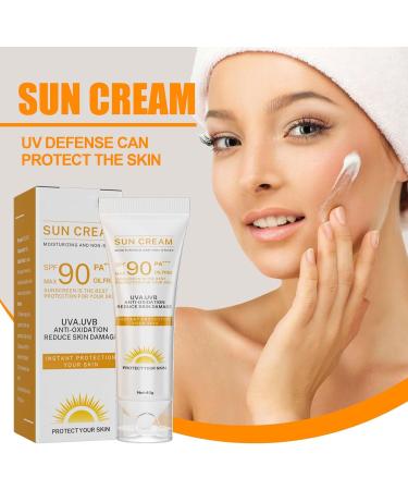 Moisturising Suncream with SPF90 - Advanced Sunscreen Protection with Face Sun Cream Reduces Sun Allergy Risk for Outdoor Activities. - Buy Online on GoSupps.com
