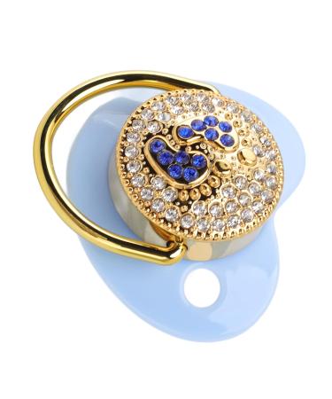 Soft Touch Silicone Baby Pacifier - Ultra-Light Bling Design for Newborns (6-18 Months) - Blue - International Shipping - Buy Online on GoSupps.com
