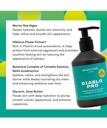  Magnitone MAGNITONE Diablo Pro Marine Conductive Body Cream 300ml Firming and Moisturizing Body Cream with French Seaweed Caffeine and Plant Compounds - Buy Online on GoSupps.com