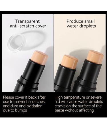 KISSIO Long Lasting Foundation Stick - Natural Shine Free Finish, Medium Coverage, Waterproof, Cruelty Free - 0.24 oz (03 Cheese) - Buy Online on GoSupps.com