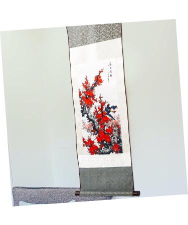 Cabilock Silk Chinese Painting Home Decor Chinese Wall Hanging Scroll Wall Art Wooden Office Household China - Buy Online on GoSupps.com