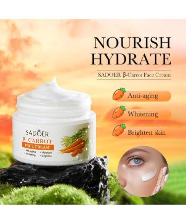 Generic Carotone Cream Skin Lightening Cream for Dark Skin Vitamin C Face Cream with Carrot Natural Carrot Moisturizer Skin Lightening Cream for Face Firming Reduces Fine Lines 20g(box of 1) - Buy Online on GoSupps.com