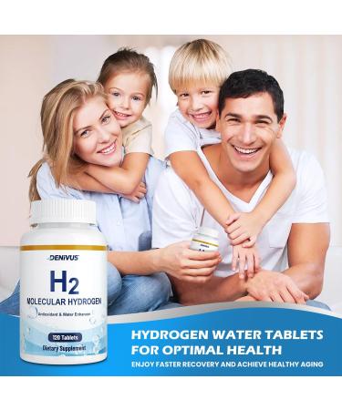 Hydrogen Water Tablets with Magnesium - 120 Tablets Fast-Dissolving H2 Molecular Hydrogen Supplements for Brain Health Cognitive Function Energy & Metabolism Support - Buy Online on GoSupps.com