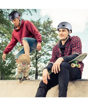 MAUNABEN Adult Youth Black Matte Medium Skateboard Helmet - Safety Certified - Buy Online on GoSupps.com
