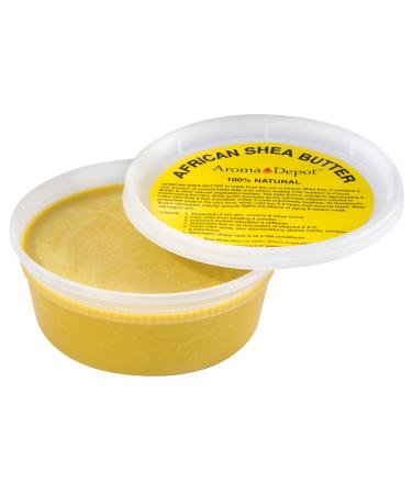 Raw African Shea Butter 8 oz. Yellow Grade A 100% Pure Natural Unrefined Fresh Moisturizing, Ideal for Dry and Cracked Skin. Can be use in Body, Hair and Face.