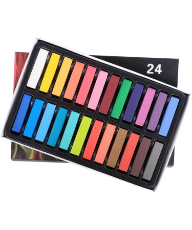Hair Chalk 24 Colors Temporary Hair Dye Safe Hair Chalk for Kids Washable Temporary Hair Colour Pen Colorful Gifts Great Toy for Kids & Adults Halloween Carnival Cosplay Party Hair Chalks - Buy Online on GoSupps.com