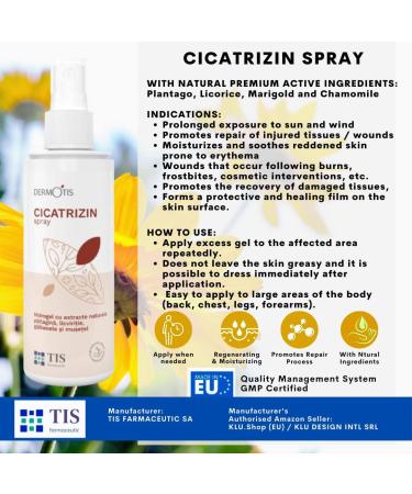 TIS Cicatrizin Stimulates the Healing Process | Repair for Weakened Skin | Sunburn Wounds Burns Eczema Insect Bites | Chamomile Extract | Moisturize Skin | 100ml - Buy Online on GoSupps.com