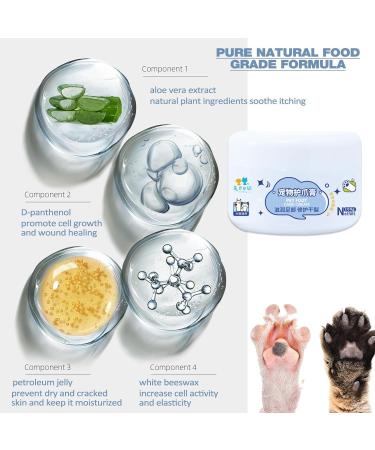Idezek Dog Paw Cream Moisturizer Dog Paw Cream - 100g Dog Foot Balm Moisturizing for Paws Paw Soother Moisturizing Repair Cream for Dogs - Buy Online on GoSupps.com