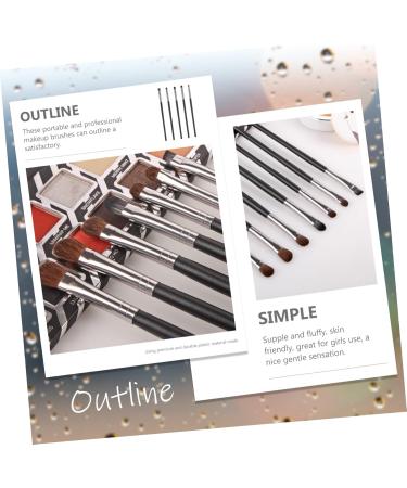 DOITOOL 5pcs Eye Shadow Brush Makeup Brush Eyeshadow Eye Shadows Kit Dual-use Brush Wooden Handle Make up - Buy Online on GoSupps.com