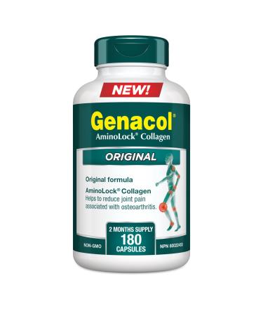 Genacol Ultra-Hydrolyzed Collagen Joint Supplement | Effective Osteo arthritis Pain Relief and Knee and Back Pain Relief | GENACOL Original 180 Capsules 180 count (Pack of 1)