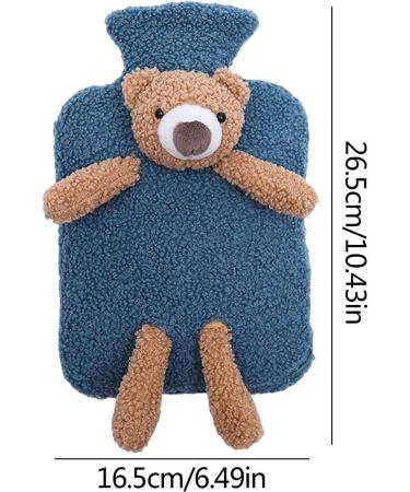 Kot-au Portable Hot Water Bag | 1000ml Thermal Water Bag with Cute Bear Cover - Ideal for Heat & Cold in Winter - Buy Online on GoSupps.com