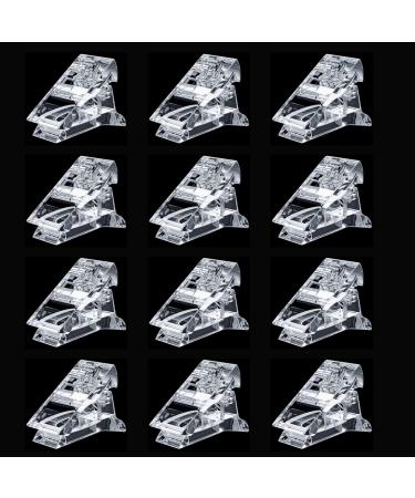 Modelones 12Pcs Nail Tips Clip for Quick Building Poly Nail Gel nail forms Nail clips for Poly Finger Nail Extension Builder Clamps Manicure Nail Art Tool