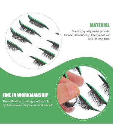 Gogogmee 4 pairs Tool Eyelid Decal Make Face Waterproof Up Eye Self-adhesive Reusable Girls Natural Women 4x1.5cm Green - Buy Online on GoSupps.com