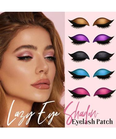 Patchs De Maquillage for Cils Autocollants De Maquillage R utilisables 2 En 1 Avec Faux Cils Et Ombre Paupi res Pochoirs De Maquillage for Toutes Les Formes D'yeux(Silver) - Buy Online on GoSupps.com