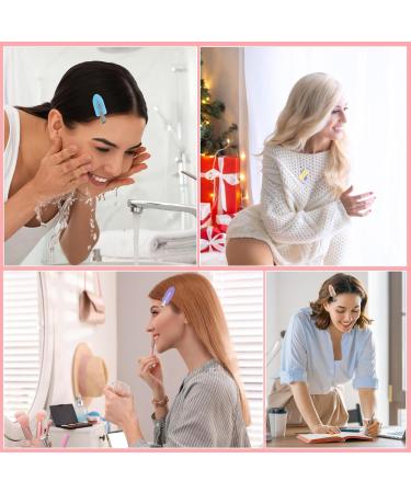 60 Pieces Colorful Seamless Hair Clips for Women & Girls - No Bend Hair Styling Clips in Purple Yellow Pink & Blue - Buy Online on GoSupps.com