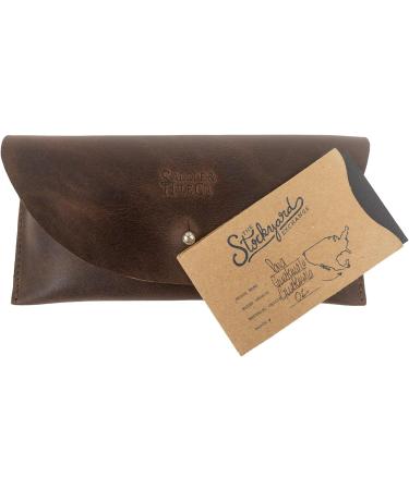 Handmade Bourbon Brown Sunglasses Case | Durable & Soft Accessory | Saddle & Hide Co. - Buy Online on GoSupps.com