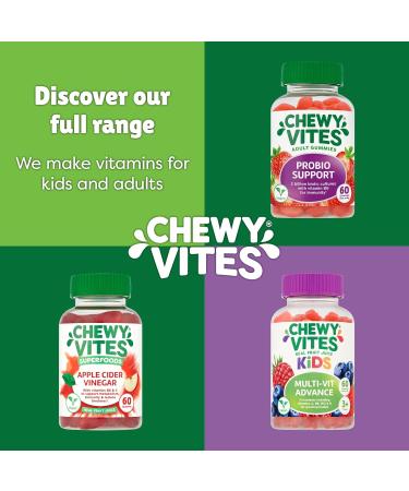 Chewy Vites Adults Multivitamin Advance | 60 Gummy Vitamins | 12 Essential Nutrients | 1-a-Day | 2 Months Supply | Real Fruit Juice | Vegan 60 count (Pack of 1) Adults Multivitamin Advance - Buy Online on GoSupps.com