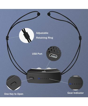 Smart Adjustable Anti Snore Device | USB Rechargeable Electric Snoring Stopper with Double Eddy Current Fan Design - Buy Online on GoSupps.com
