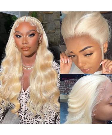 30 Inch 613 Lace Front Wig - Human Hair 13x4 HD Body Wave Blonde Wig with Pre-Plucked Hairline - Buy Online on GoSupps.com
