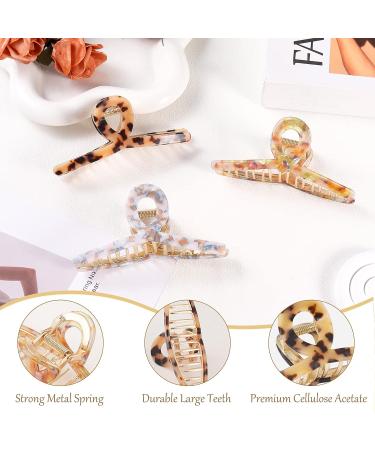 Large Hair Claw Clips for Women - 3PCS 4.7 Cellulose Acetate Metal Clips - Non Slip Strong Hold Hair Jaw Clips - Multi-color Hair Accessories - Buy Online on GoSupps.com