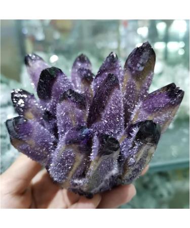 Natural Crystal Rough 1 pc 360g Purple Ghost Phantom Quartz Crystal Cluster Specimen - Buy Online on GoSupps.com