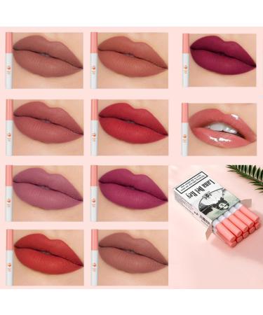  SAMERIO Rouge Cigarettes 10 Colors Lip Tint Set Long-Lasting 24-Hour Waterproof Matte Lip Tint - Buy Online on GoSupps.com