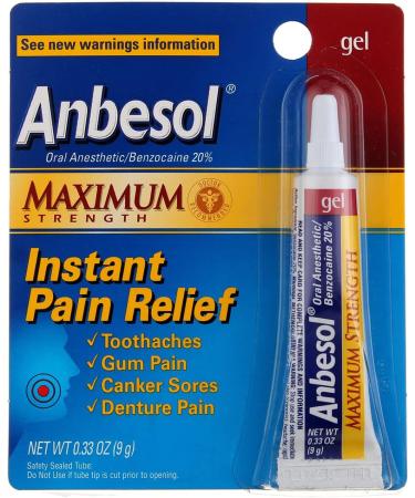 Anbesol Gel Maximum Strength 0.33 oz (6 Pack) - Fast Pain Relief for Oral Discomfort - Buy Online on GoSupps.com