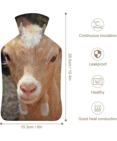 White Sheep Hot Water Bottle with Plush Cover - Cozy Bed Warmer for Adults & Kids (26.5x15.3cm) - International Shipping Available - Buy Online on GoSupps.com