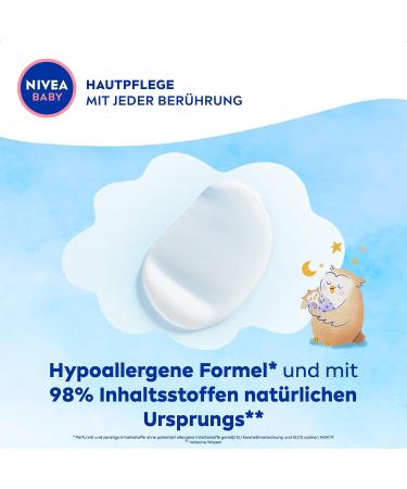 Nivea Baby Good Night Lotion - Hypoallergenic Vegan Body Lotion for Delicate Skin | Almond Oil Vitamins E C B5 | 200ml - Paraben & Microplastic Free - Buy Online on GoSupps.com