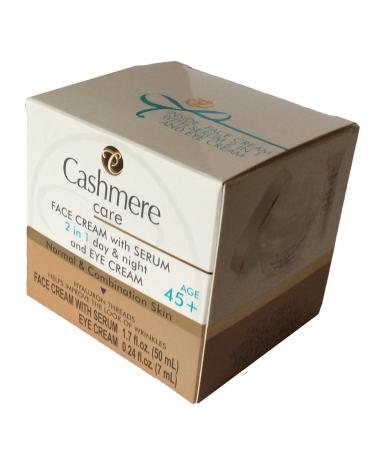 CASHMERE CARE FACE CREAM WITH SERUM 2 IN 1 DAY/NIGHT AND EYE CREAM 45+