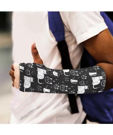 Cats Print Hand Socks for Splint Wrist & Thumb Spica Wrap Liner | Arm Cast Cover Sleeve for Men & Women | Medium Size - Buy Online on GoSupps.com