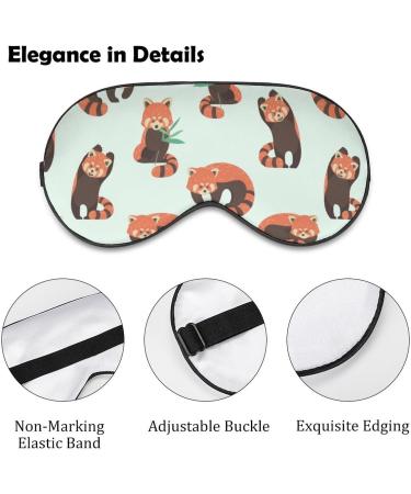 Red Panda Sleep Mask - Adjustable Blindfold for Men and Women - Blocks Light for Better Sleep - Ideal for Night, Travel, and Naps - Buy Online on GoSupps.com