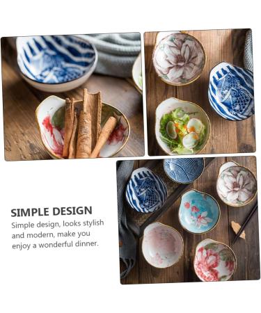 HOMSFOU 9 Pcs Sauce Bowl Tamari Sauce Soy Sauce Dishes Side Dish Dipping Sauce Dishes Japanese Seasoning Dish Appetizer Plate Food Sauce Dish Flavor Dish Household Ceramics Dessert Plate 12X11.2X5.4CMx3pcs Assorted Colorx3pcs - Buy Online on GoSupps.com