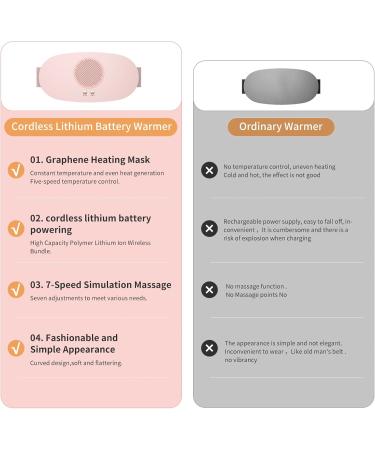 Wireless Heating Pillow for Menstruation | 7 Vibration Modes Heat Belt for Women & Girls - USB Pink - Buy Online on GoSupps.com