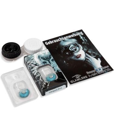 Buy Colored Blue Contact Lenses | Anime Werewolf Blue Circle Lenses | No Prescription | Opaque Intense Colors | Free Lens Case | Perfect for Halloween & Carnival - Heroes Of Cosplay - Buy Online on GoSupps.com