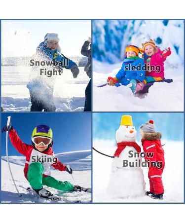 AMAKUZ Kids Snow Gloves - Waterproof Winter Ski Gloves for Boys and Girls (Gray, 10-12 Years) - Buy Online on GoSupps.com