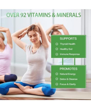 VPKIN Organic Sea Moss Capsules with Bladderwrack,Burdock Root and Black Pepper Extract-Irish SeaMoss Pills 2000mg-Promotes Immune System,Thyroid Support(120 Capsules) - Buy Online on GoSupps.com