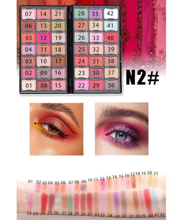 All Set Eyeshadow Palette 42 Colors Matte Shimmer Eyeshadow Pallet - Eye Shadow Highlighters Contour Blush Powder All In 1 Makeup Pallet 02 - Buy Online on GoSupps.com