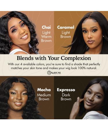 Kafune Tint Melting Mousse Concealer for Lace Wigs, Hair Wigs, Toupees & Hair Pieces - Natural Edge Control, Mocha Medium Brown, 6.8 Fl oz - Buy Online on GoSupps.com