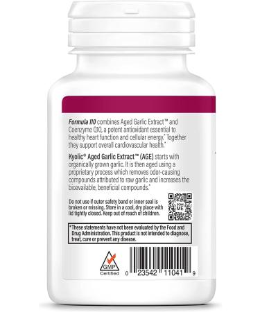 Kyolic Aged Garlic Extract Formula 110 with CoQ10 - 100 Capsules for Heart Health - Buy Online on GoSupps.com